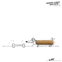 ILWR "IKEA-Holzdübel", handgezeichnete Kunst im Rahmen (mit 3D-Objekt)