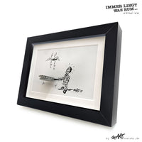 ILWR "Kronkorken", handgezeichnete Kunst im Rahmen (mit 3D-Objekt)
